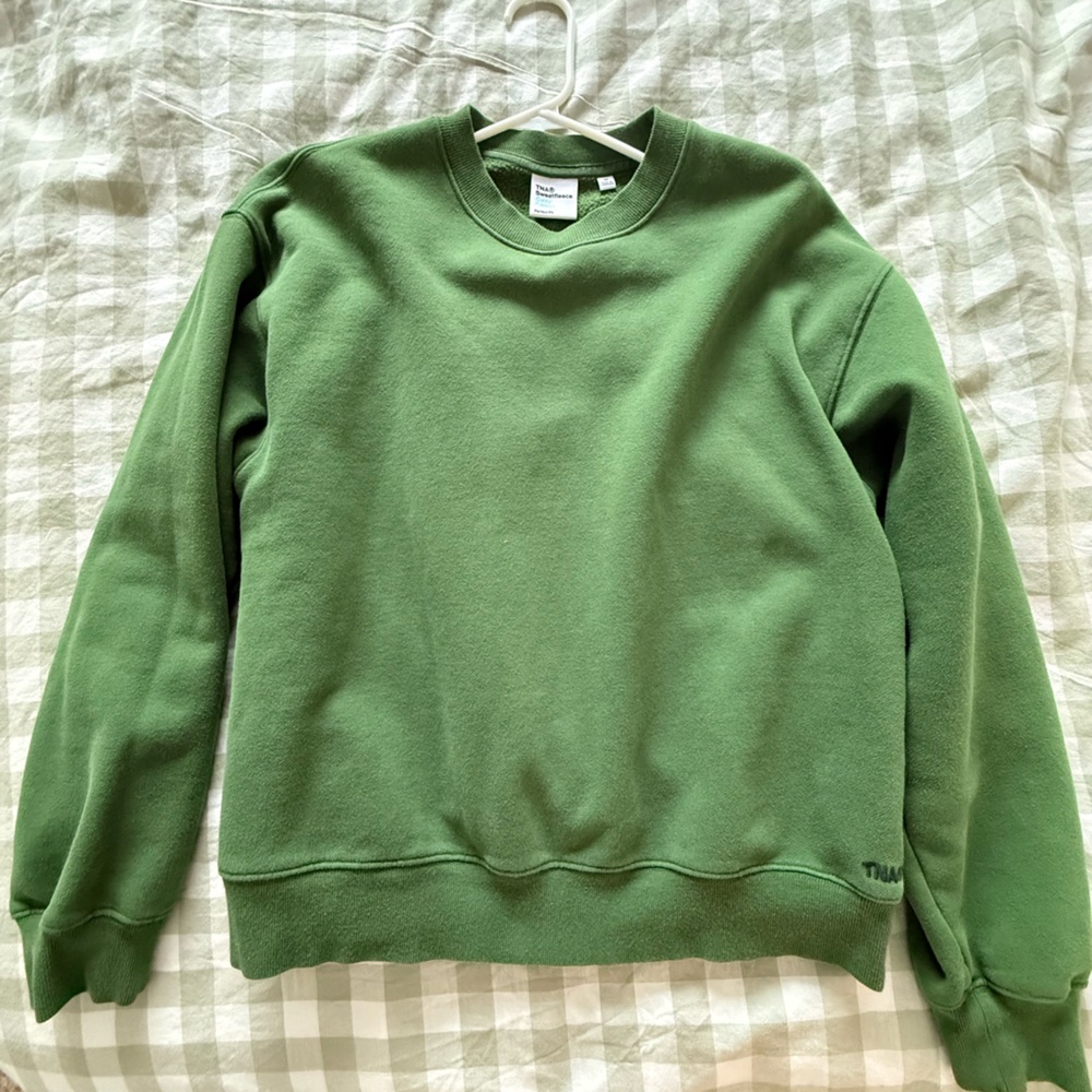 TNA Green Crewneck Sweat-fleece Sweater
